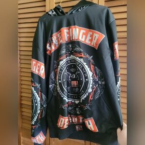 Five Finger Death Punch Bomber Hoodie Size Large